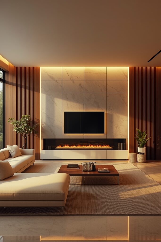 floating fireplace
